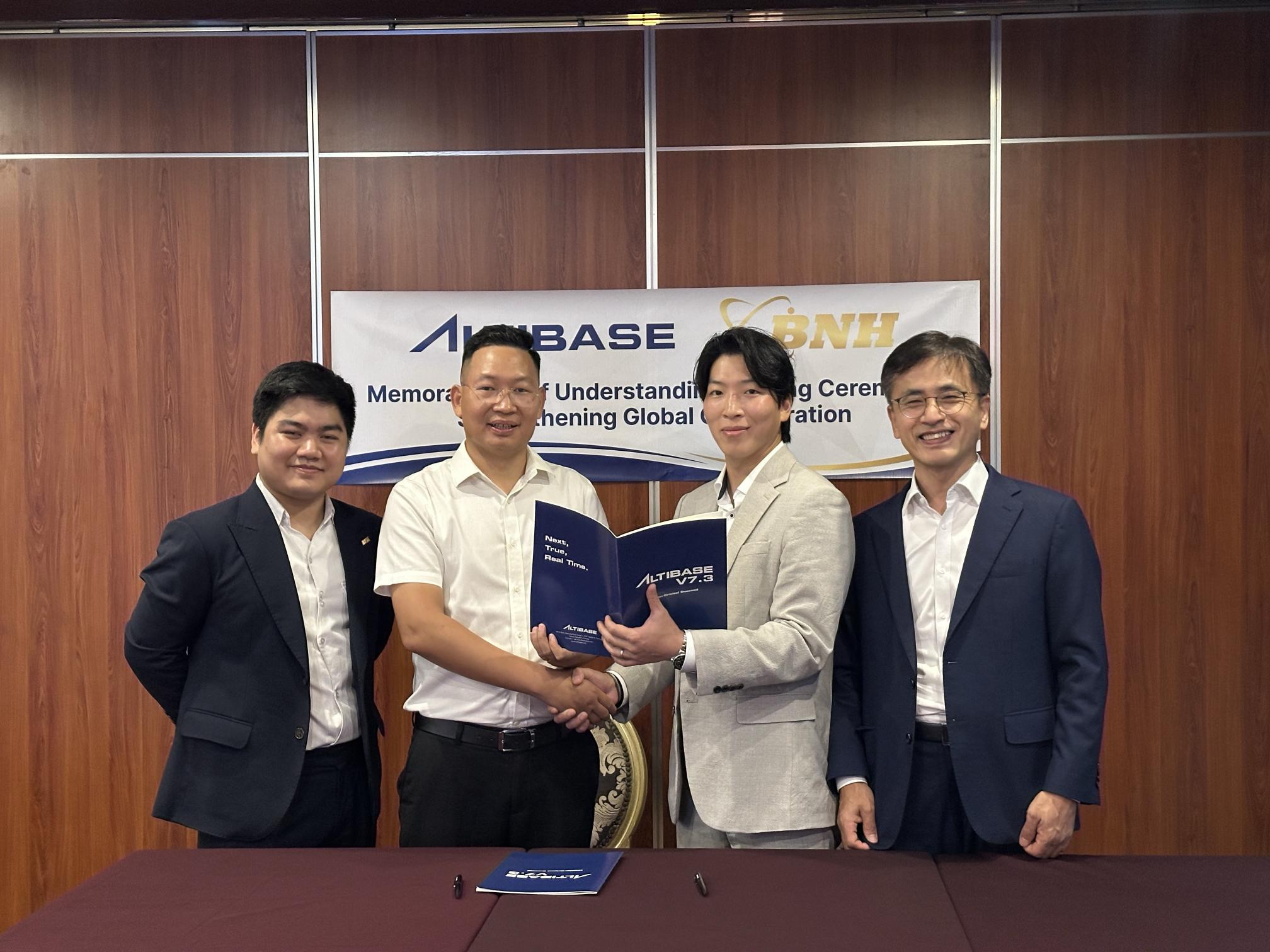 Altibase Signs Strategic Business Agreement (MOU) with Vietnam’s DBMS Specialist BNH